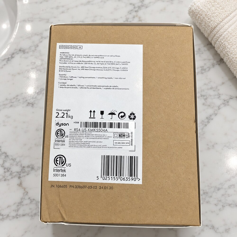 Dyson Supersonic Pink-Accent Hair Dryer with Box - Picture 10 of 10